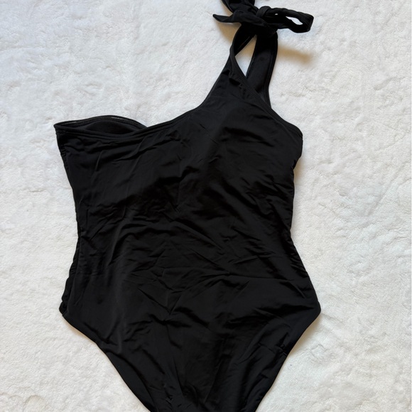 Vero Moda Size M Black One-Shoulder Swimsuit - Picture 8 of 11